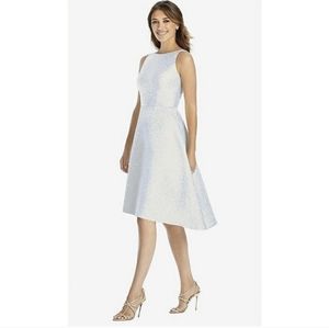 NWT Dessy Collection 3035 Park Avenue Brocade Dress Cloudy Gold